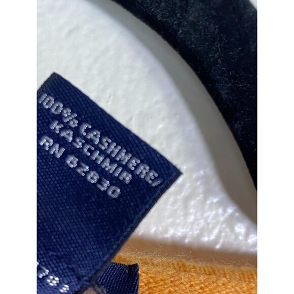 Lands End Cashmere Short Sleeve Sweater Top Size Large Orange Soft Cozy - Picture 4 of 14